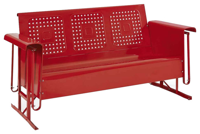Bates Sofa Glider Red Contemporary Outdoor Gliders By Crosley Bates Sofa Glider Red