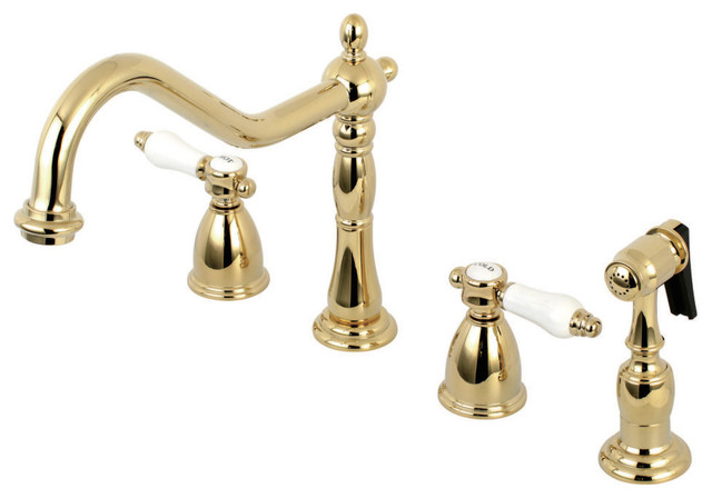 Kingston Brass Bel Air Widespread Kitchen Faucet Traditional