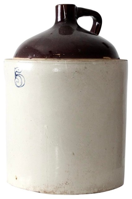 Consigned Antique Western Stoneware Jug Farmhouse Vases By Western Stoneware Jug