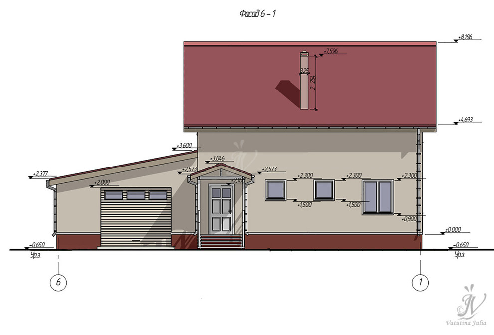 Эскизный проект индивидуального двухэтажного жилого дома в Сергиево-Посадском ра