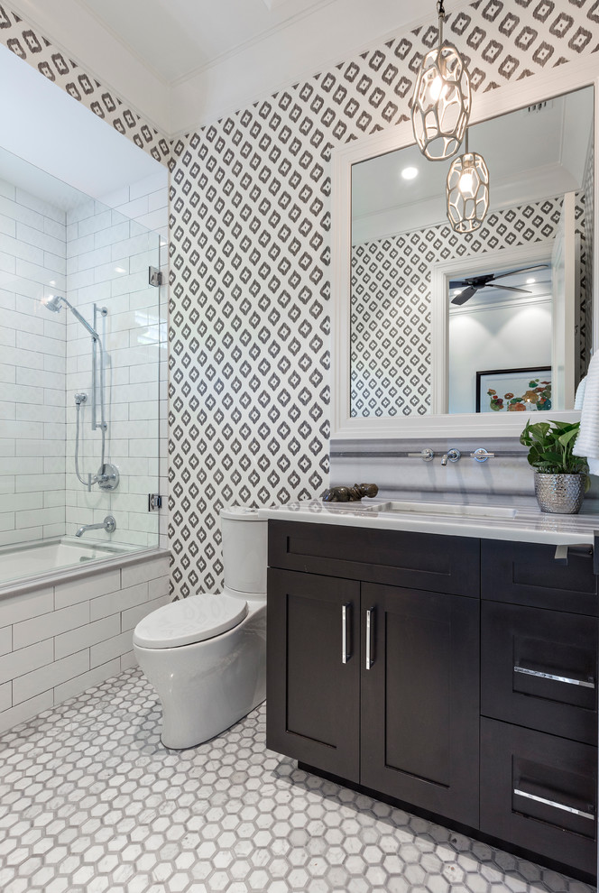 Coastal Contemporary Transitional Bathroom Miami by Joy R