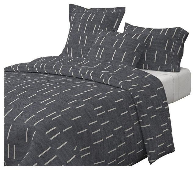 Denim Line Mud Cloth Large Texture Cotton Duvet Cover