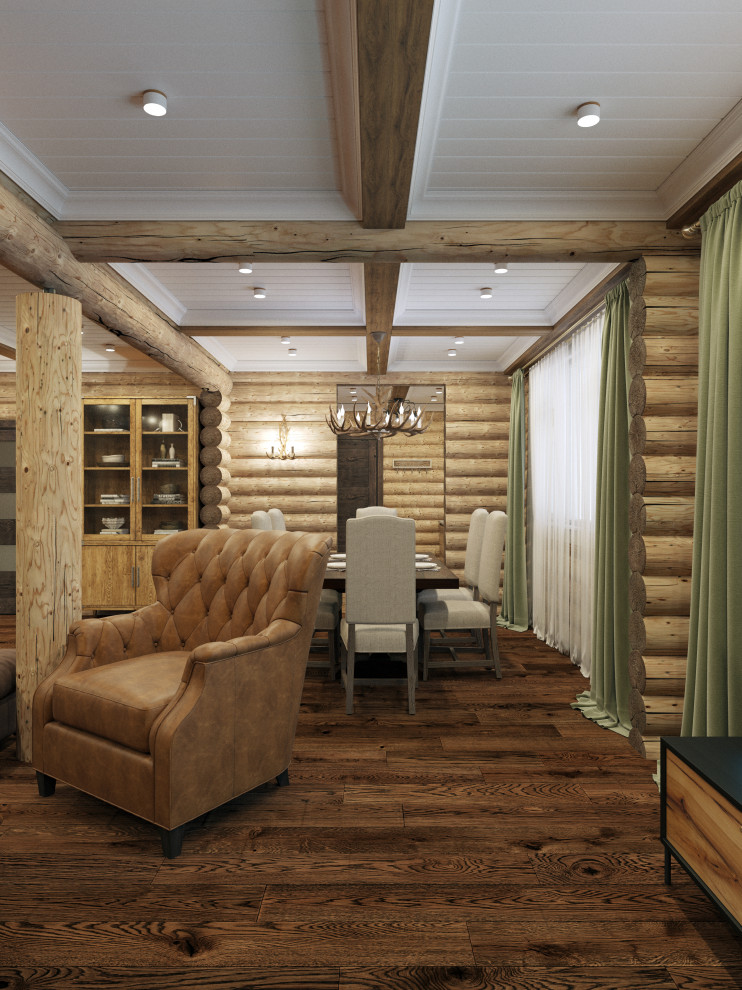 Дизайн-проект срубового дома на берегу реки Вуокса, Ленинградская область.