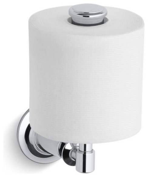 Kohler Archer Vertical Toilet Tissue Holder, Polished Chrome