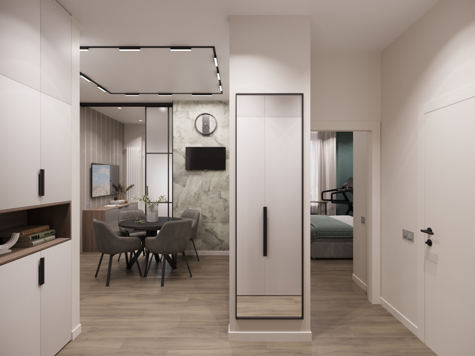 Дизайн интерьера евротрехкомнатной квартиры 65 м2