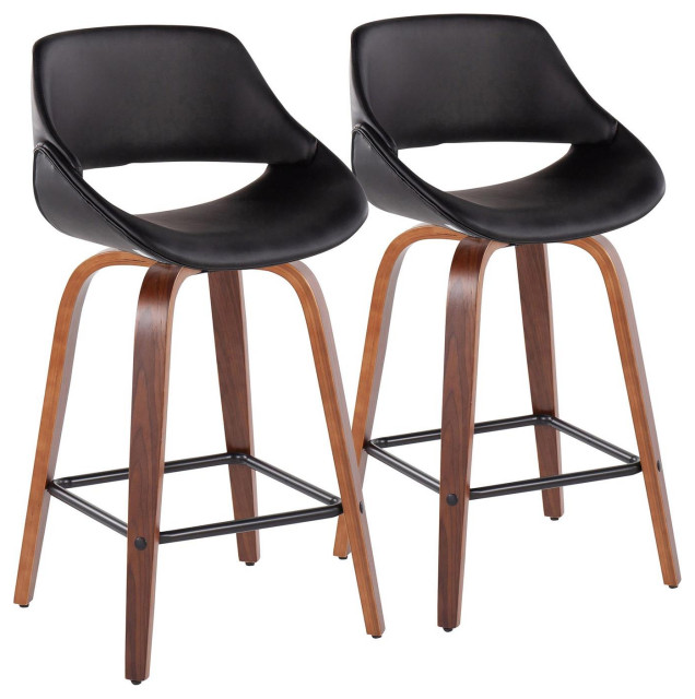 Lumisource Fabrico MidCentury Modern FixedHeight Counter Stool