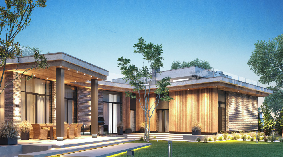 Архитектурный проект коттеджа 600м в КП Президент