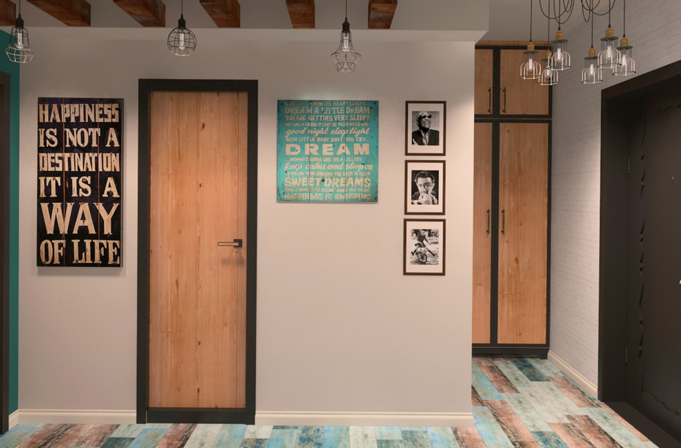 Балкон и входная зона в стиле лофт