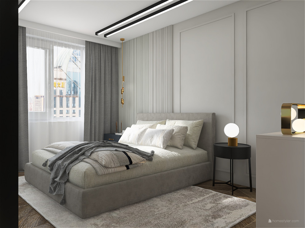 Современная трехкомнатная квартира с элементами неоклассики