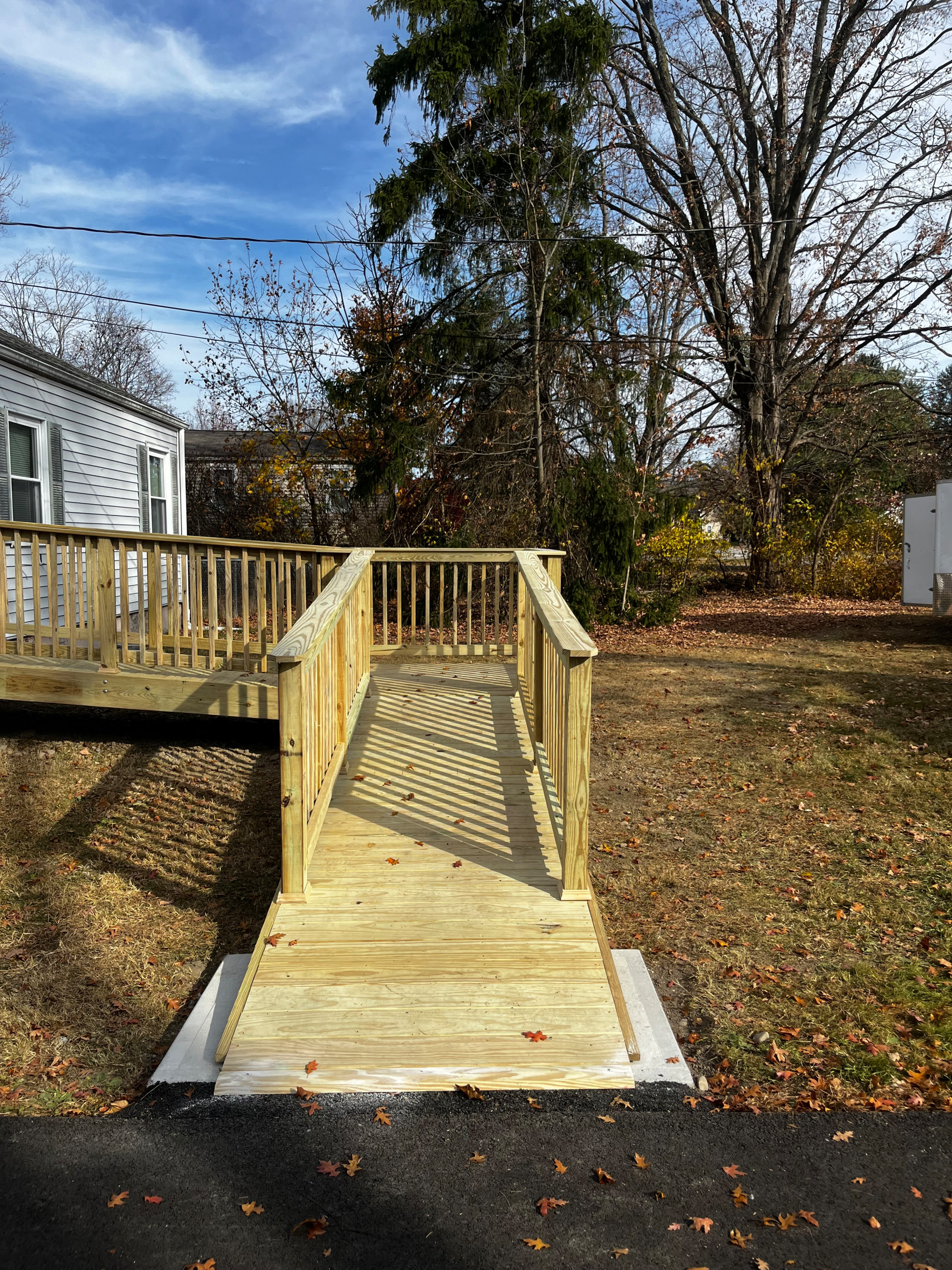 Pressure treated wood Handicap Ramp