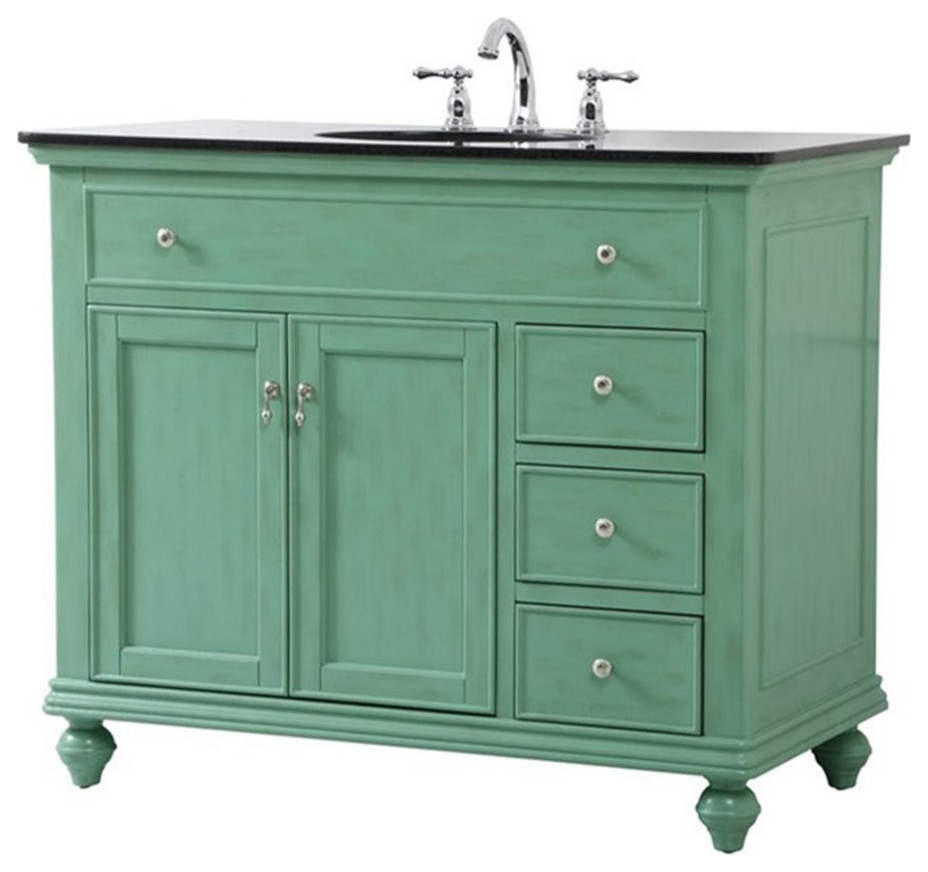 Elegant Decor Otto 42" Contemporary Solid Wood Single Bathroom Vanity