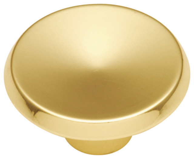 Sunnyside Knob, 1.5" Diameter, Polished Brass