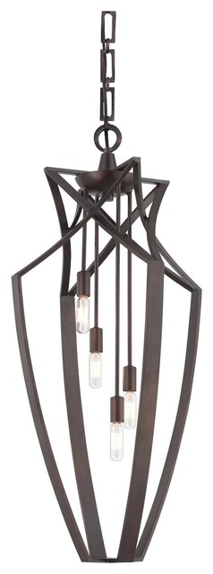 Windsung 4 Light Foyer English Bronze Transitional Pendant