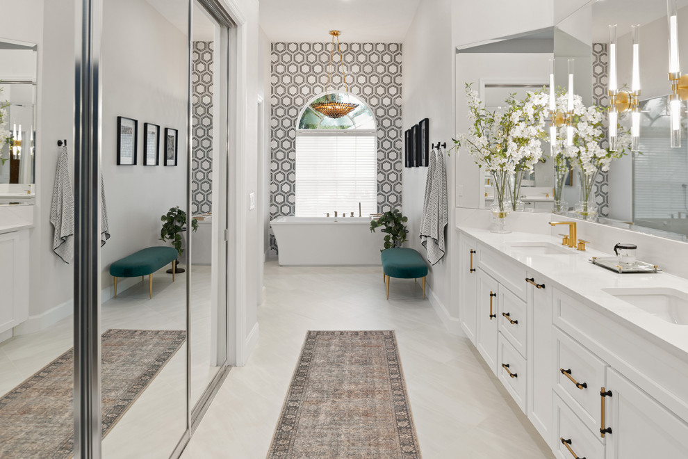 Classic Master Bath - Modern - Bathroom - Tampa - by Larissa Hicks- S&W ...