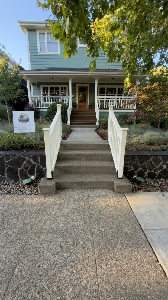 Concrete stairs and walkway