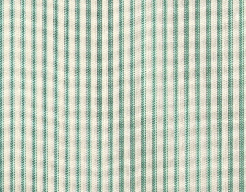 90" Tablecloth Round Ticking Stripe with Toile Topper Pool Blue-Green