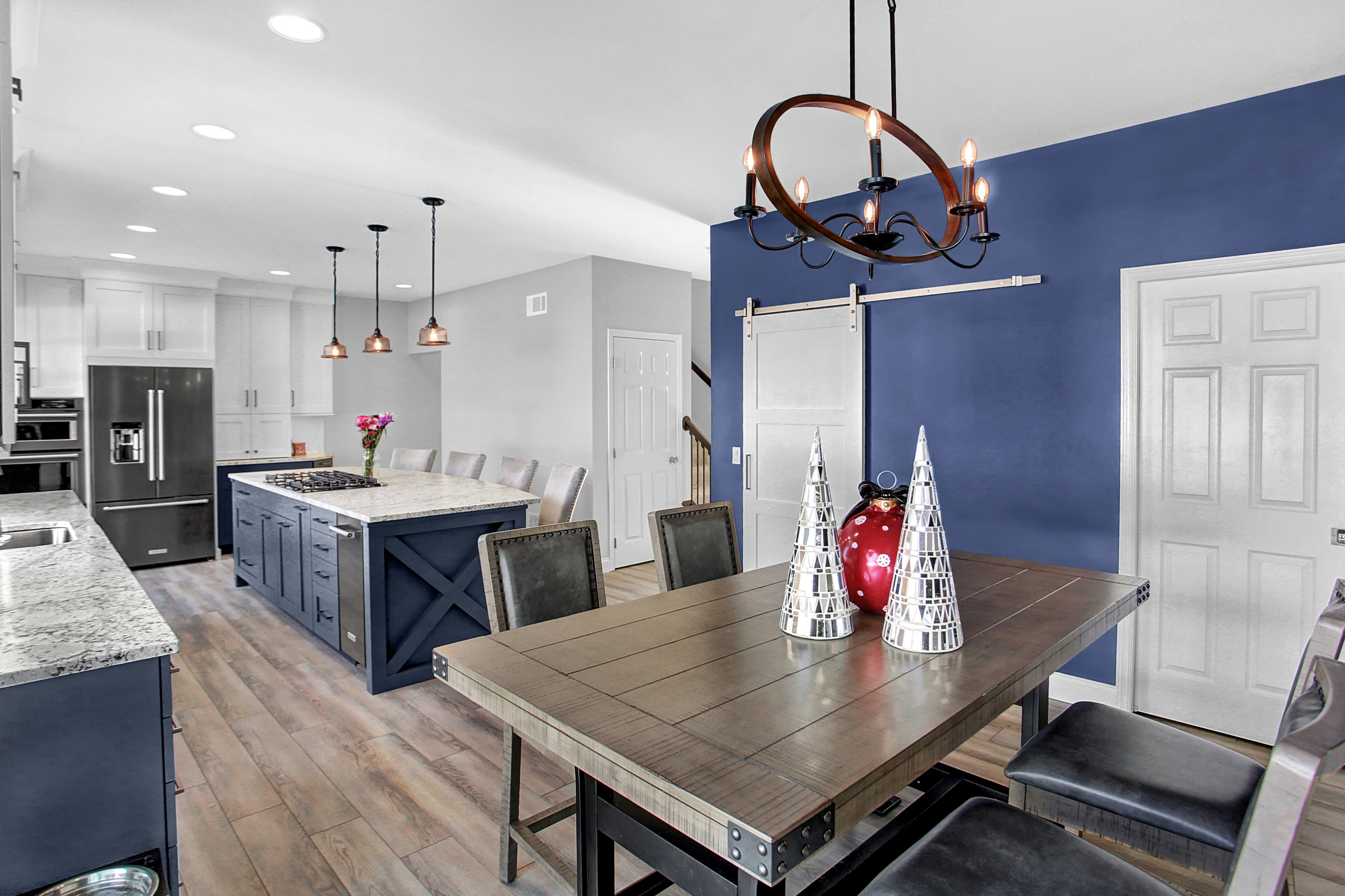 Blue & White Transitional Kitchen Remodel