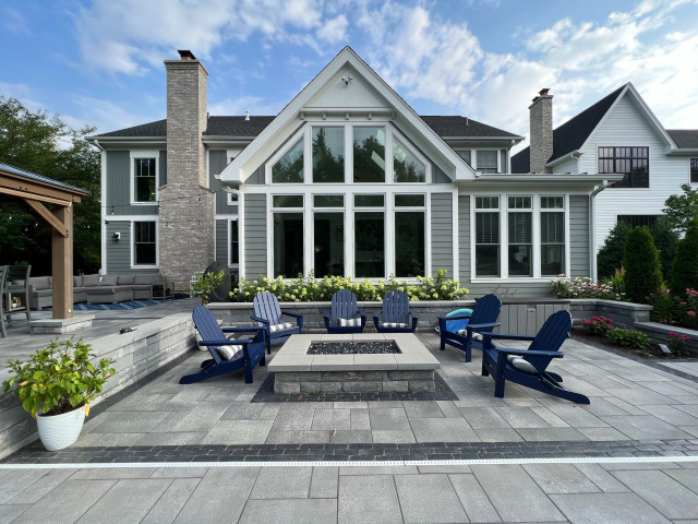 Fire pit contemporary-patio