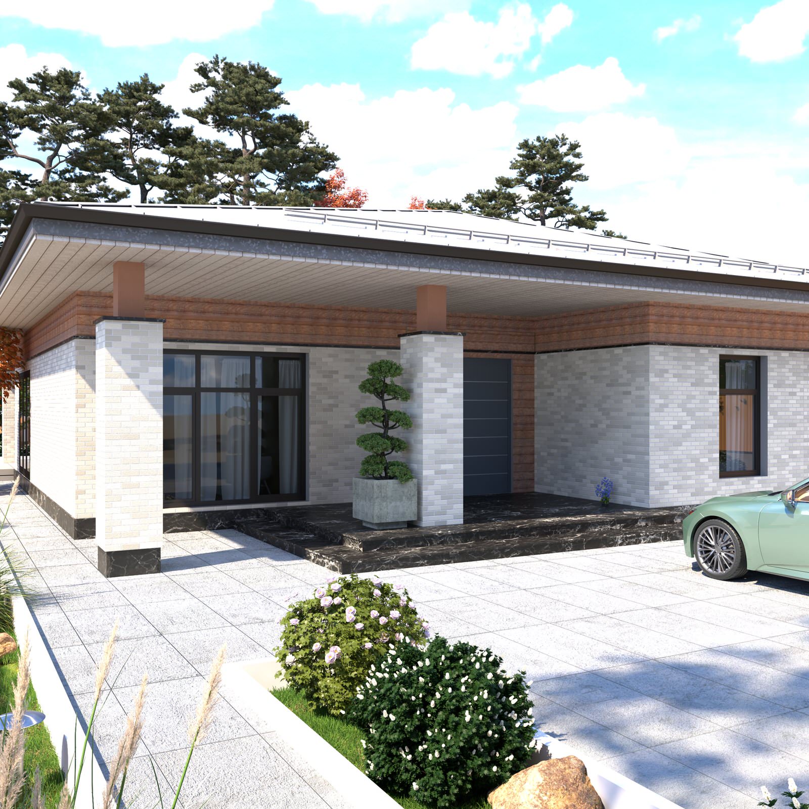 Одноэтажный жилой дом