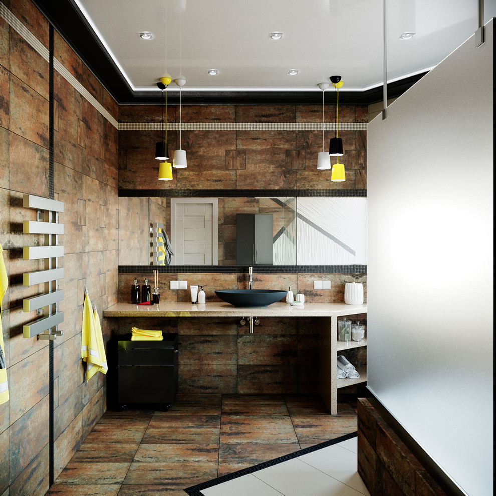 Современная ванная комната для молодой семьи