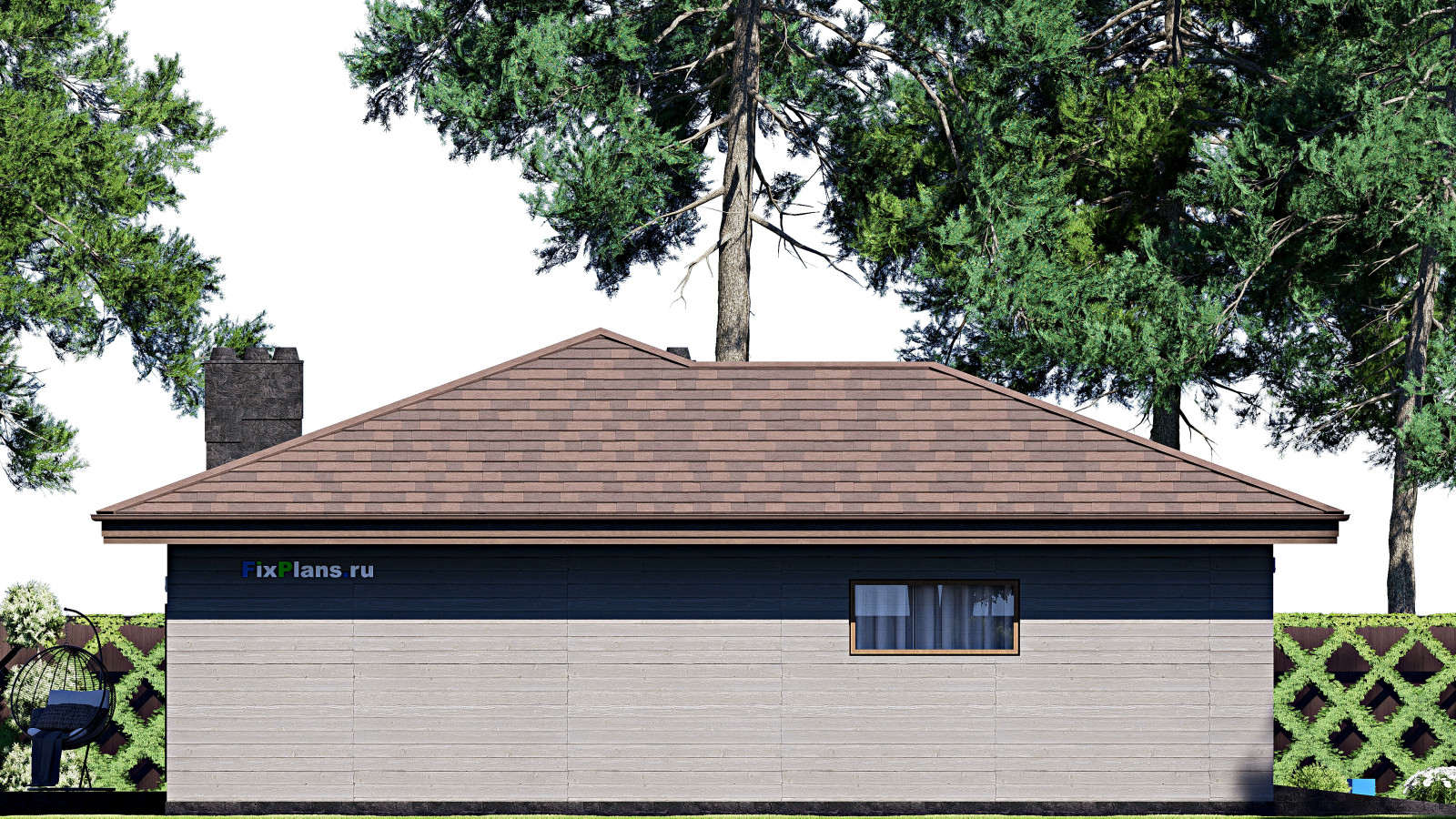 Проект одноэтажного дома 18х15м S183м2 F-17504