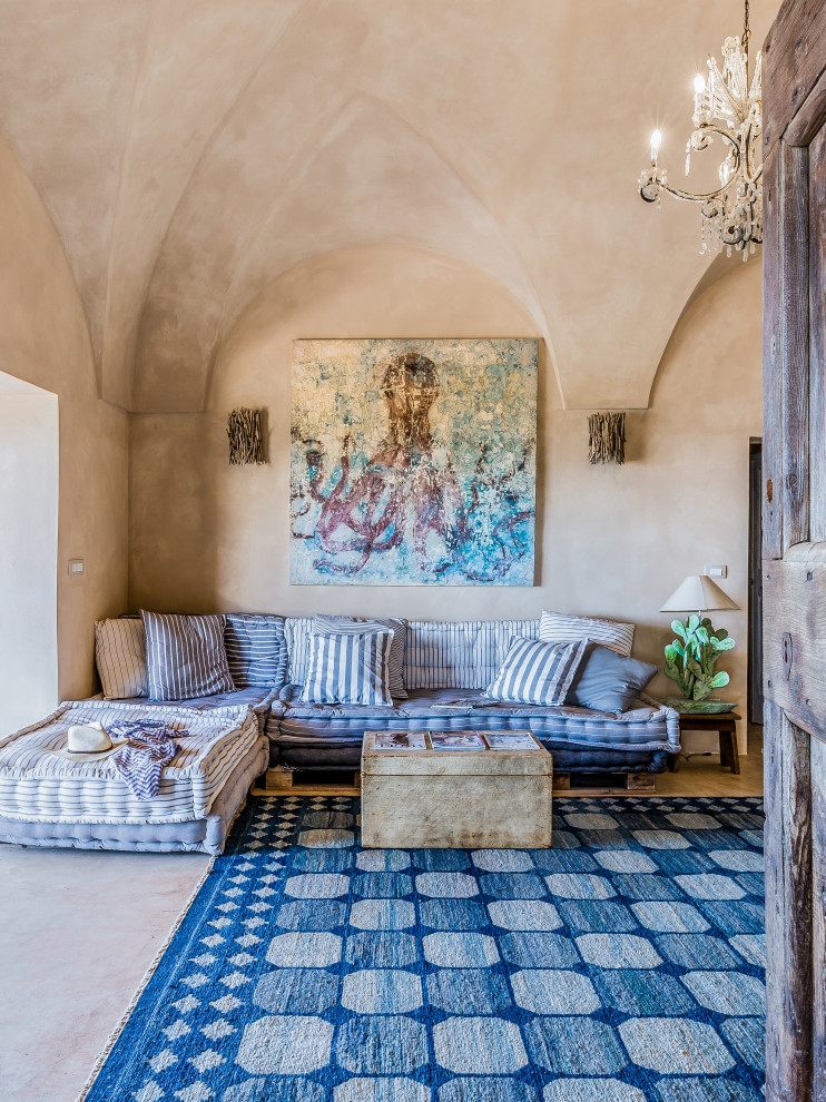 This is an example of a mediterranean living room in Other.
