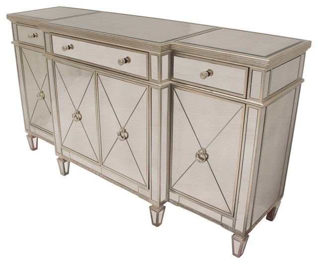 Borghese Mirrored Sideboard, Borghese Mirrored Bedroom Furniture