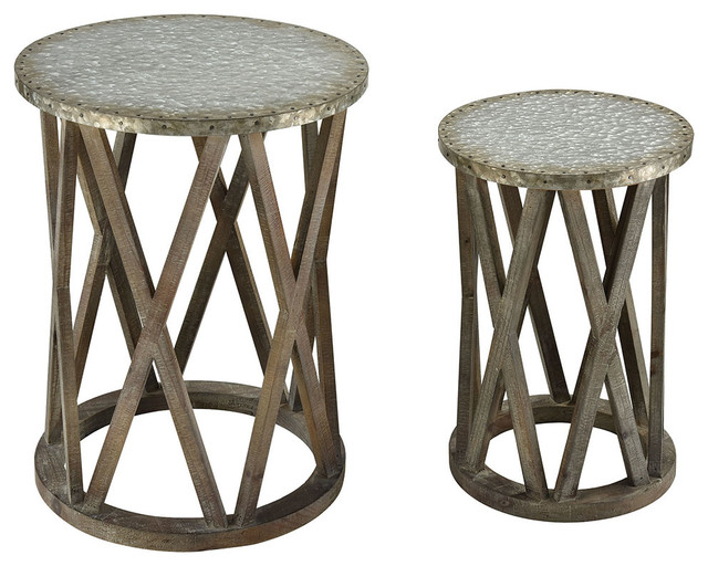 Klad Accent Tables Farmhouse Coffee Table Sets by Dazzling Spaces