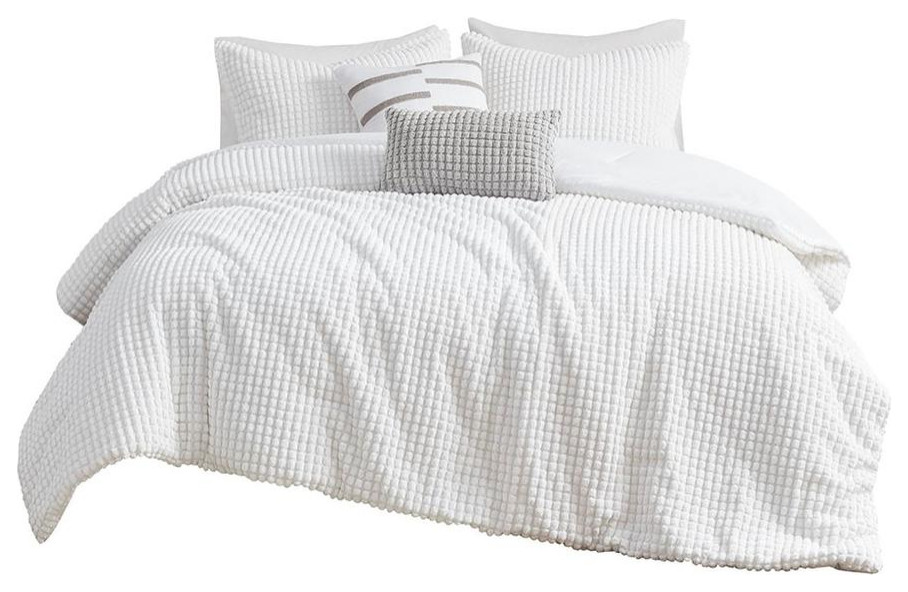 90 Polyester 10 Nylon Clip Jacquard 5Pcs Comforter Set Traditional