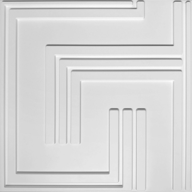 White Abstract 3D Wall Panels Modern Wall Panels by Dundee Deco