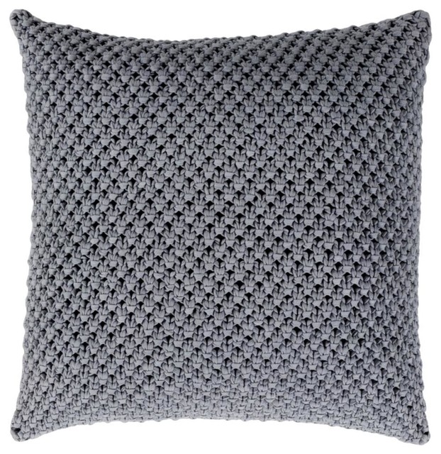 Surya Godavari Gda 002 Natural Fiber Crochet Pillow Contemporary