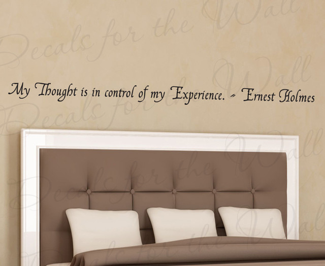 Wall Decal Quote Sticker Vinyl Art Lettering Thought Controls Experience I02