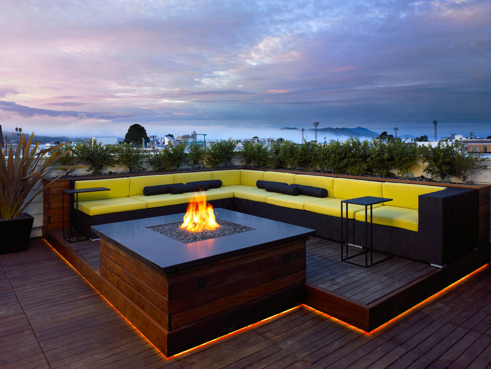 Design ideas for a contemporary rooftop and rooftop deck in San Francisco.