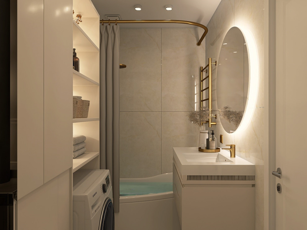 Ванна в светлых тонах