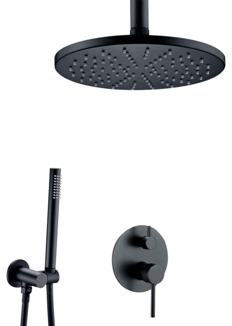 Fontana Florence Ceiling Mount Hot and Cold Mixer Rainfall Shower Set ...