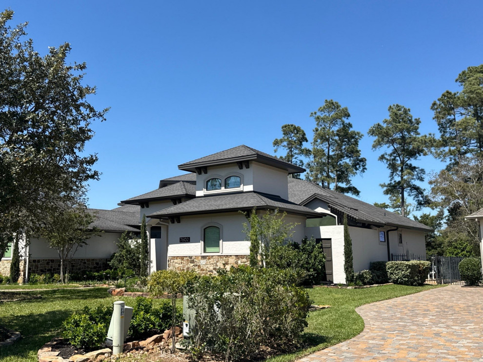 Exterior Stucco Painting Project in Augusta Pines (Before and After)