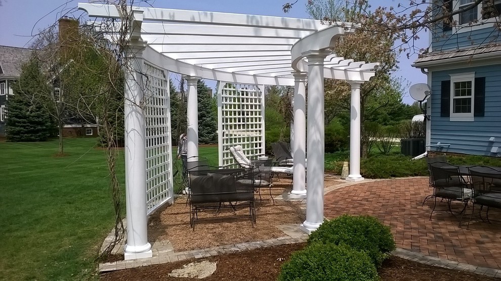 custom curved pergola Milwaukee by Frenti Contractors Houzz