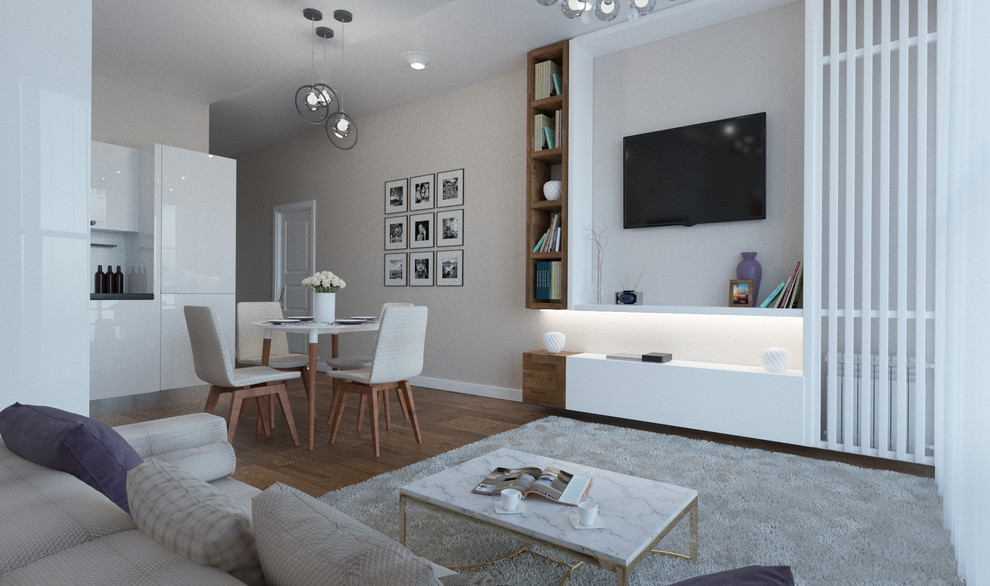 Гостиная  в ЖК GreenPark в г.Уфа