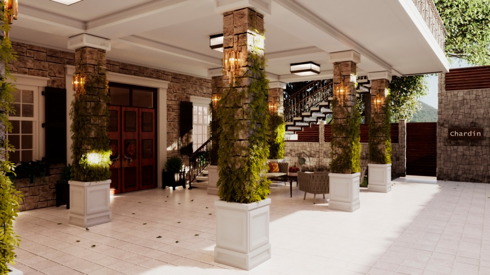 Реновация эстерьера частного отеля