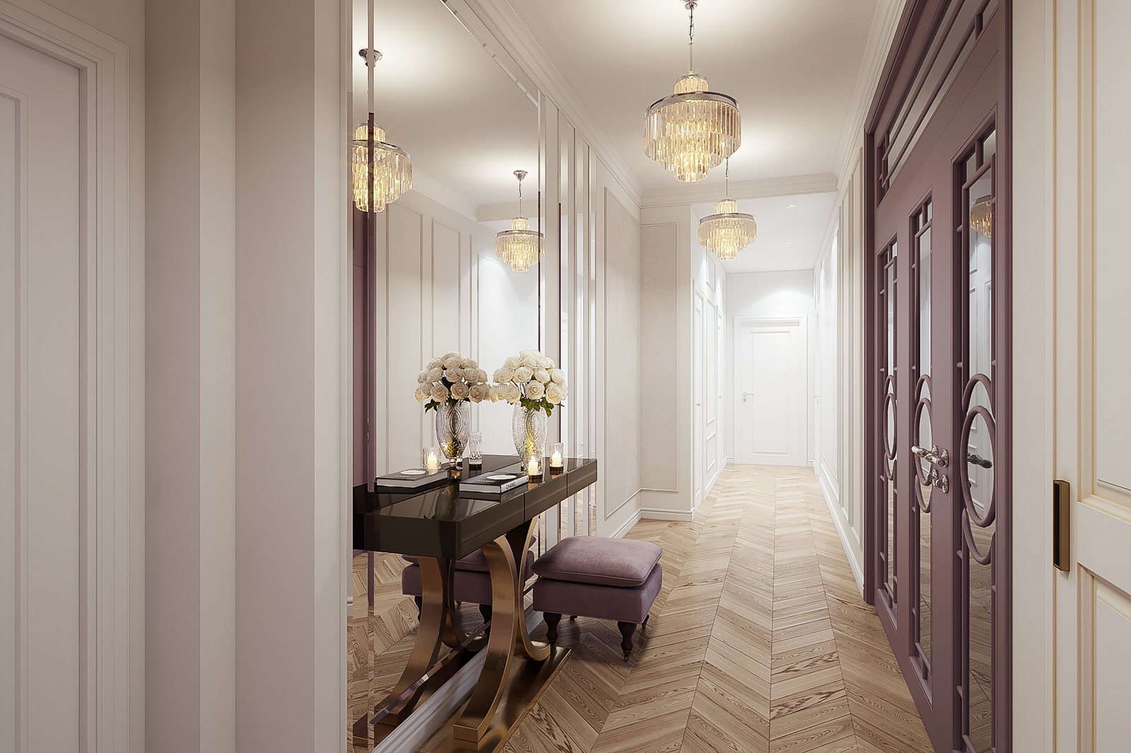 Дизайн квартиры 120 кв.м. в ЖК Донской Олимп: коридор