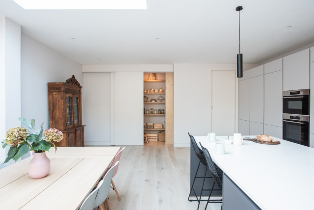 Hidden Walk In Pantry Contemporary Kitchen London By