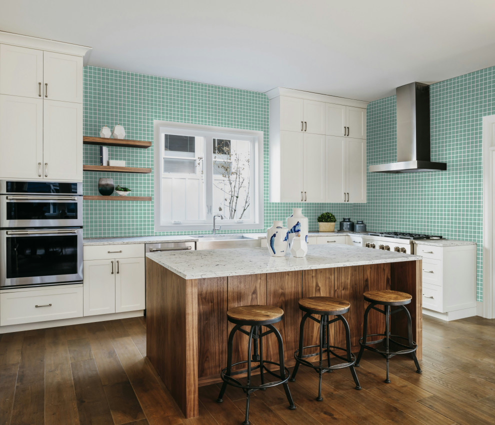 ColorBlock 2 Porcelain Tile in Tidepool - Kitchen - Other - by Modwalls ...