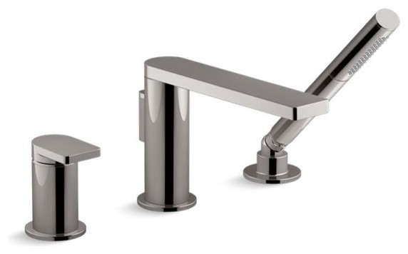 Kohler Composed 1-Handle Deck-Mount Bath Faucet w/ Handshower, Vibrant Titanium