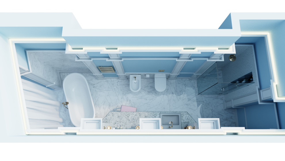 Визуализация санузла в ЖК Королевский Парк