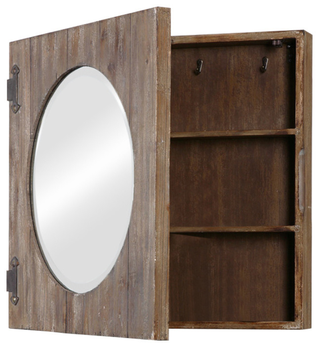 Uttermost 13825 - Uttermost Gualdo Aged Wood Mirror Cabinet