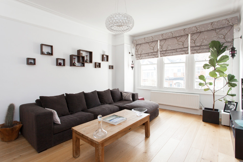Design ideas for a scandinavian living room in London.