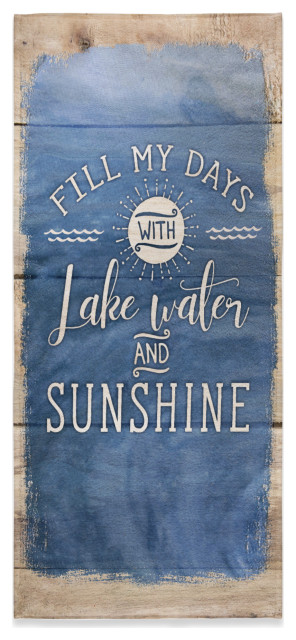Lake Water and Sunshine Beach Towel