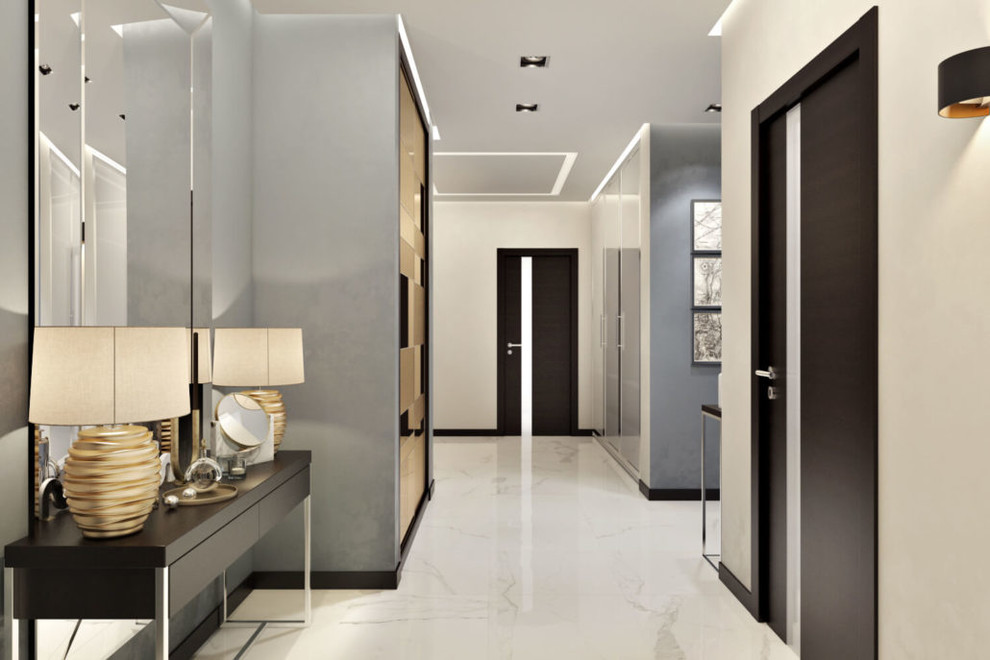 Современный дизайн просторной квартиры