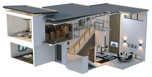 3D Coloured Floorplan 