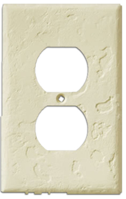 InvisiPlate Two Outlet Paintable Plate Contemporary Switch Plates 
